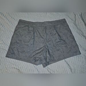 Black patterned shorts